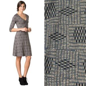 TOAD & CO Women's Rosalinda Dress Size Small Gray Abstract Print